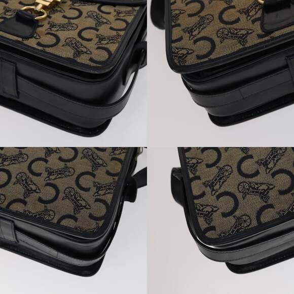 CELINE C Sulky Shoulder Bag Canvas Beige - Picture 10 of 13